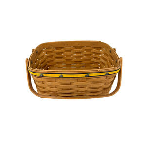 2007 Longaberger Team Spirit Lunch Box Basket Yellow/Navy Blue Cheer Tacks